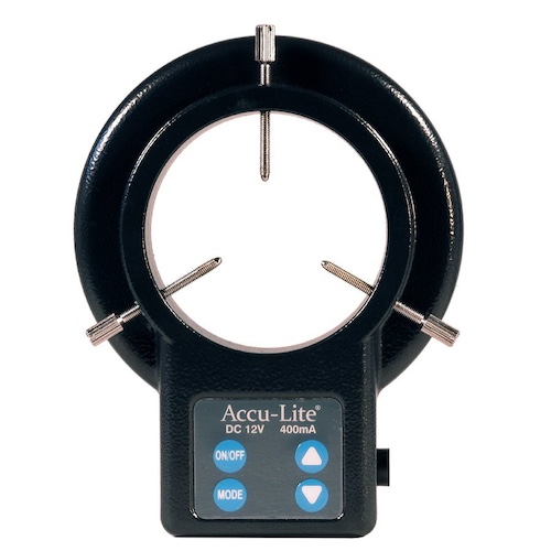 Accu-Lite® Dimmable LED Ring Illuminator with Quadrant Control