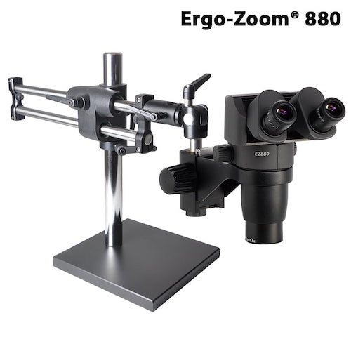 Ergo-Zoom® 880 – Binocular Microscope on Ball Bearing Base – ESD Safe