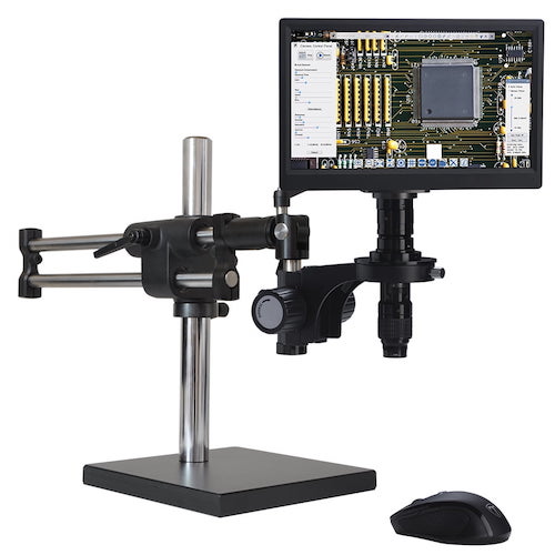 MicroZoom Modular High Magnification Digital Microscope – 12" LCD – Ball Bearing Base