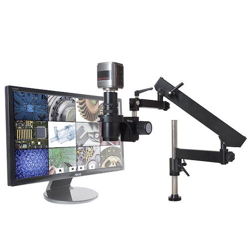 MacroZoom HD Digital Microscope System – 22" LCD Monitor – Articulating Arm Base